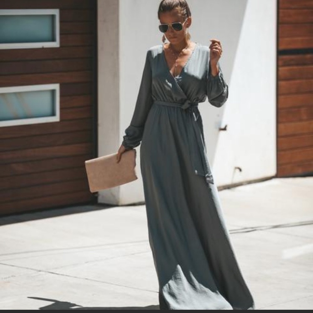 Vici Olive Wrap Dress